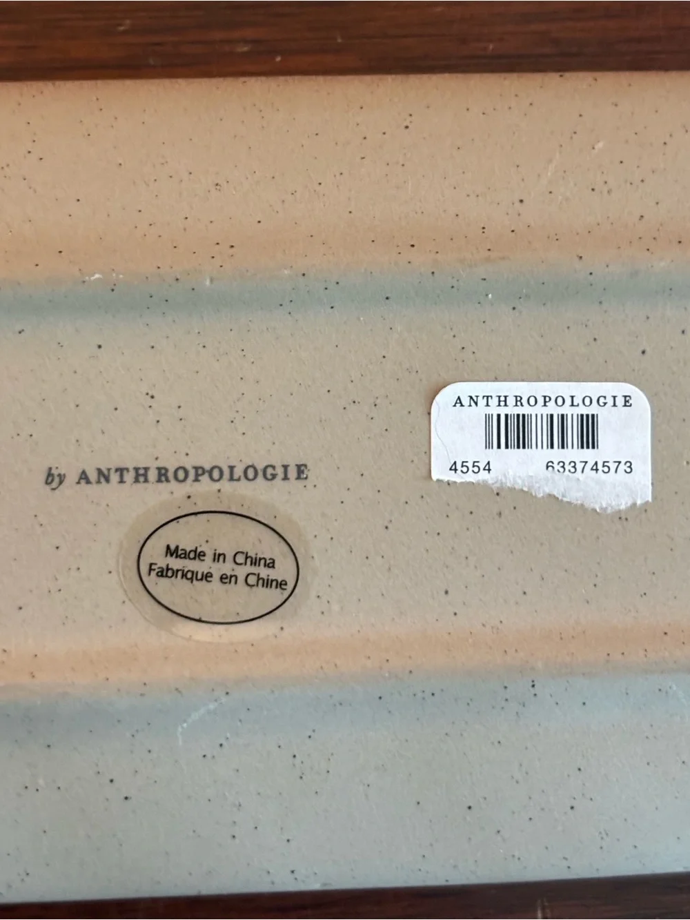 Anthropologie Moon Light 10 1/2” Long Hand Painted Stoneware Trinket Dish